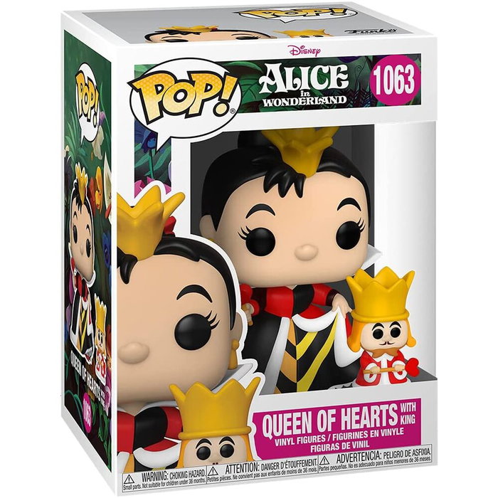Funko Figura POP Disney Alicia en el País de las Maravillas Queen with King 9cm