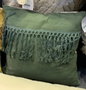 DKD Home Decor Cojin Boho Fleky23 Verde 45 x 15 x 45 cm Algodon Reciclado Polyester