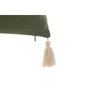 DKD Home Decor Cojín de Algodón Reciclado Verde con Flecos
