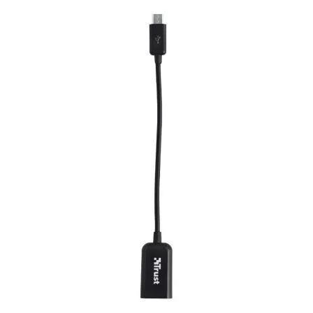 CABLE DE CONEXIÓN USB TRUST PARA SAMSUNG GALAXY - PERMITE UTILIZAR UN DISPOSITIVO DE MEMORIA / TECLADO / RATÓN / LECTOR DE TARJETAS - NEGRO