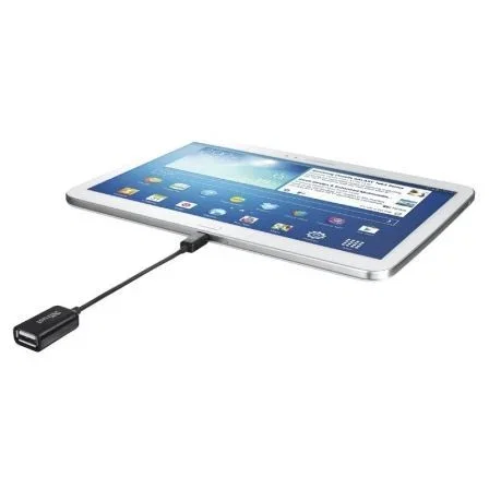 CABLE DE CONEXIÓN USB TRUST PARA SAMSUNG GALAXY - PERMITE UTILIZAR UN DISPOSITIVO DE MEMORIA / TECLADO / RATÓN / LECTOR DE TARJETAS - NEGRO