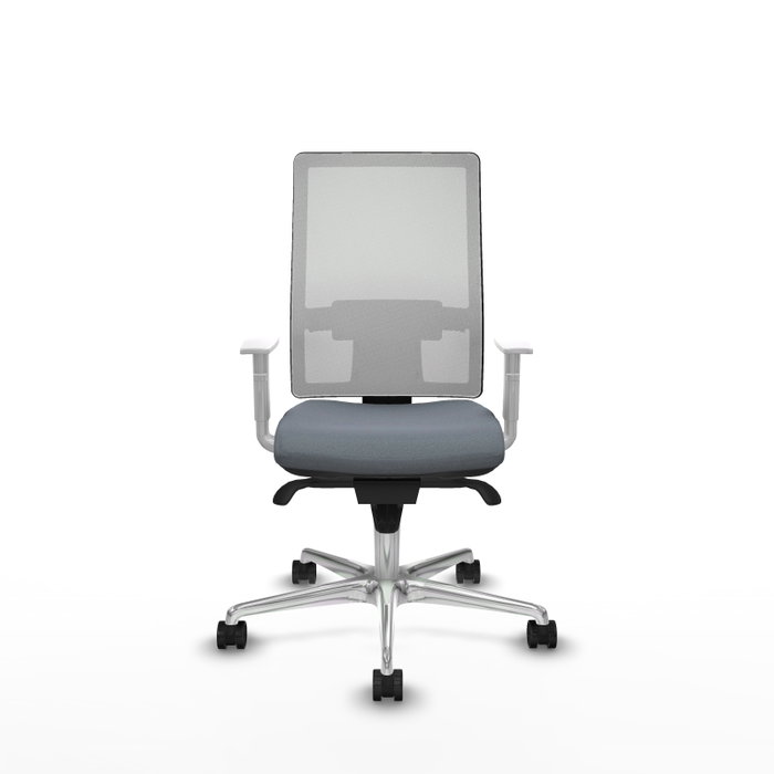 PIQUERAS Y CRESPO Silla de oficina Horna con mecanismo Sincro, Gris y Blanco PIQUERAS Y CRESPO Silla de oficina Horna con mecanismo Sincro, Gris y Blanco