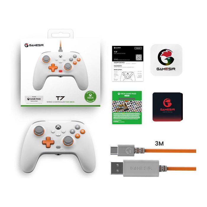 GameSir Mando T7 Cableado para Xbox y PC, Color Creamsicle White