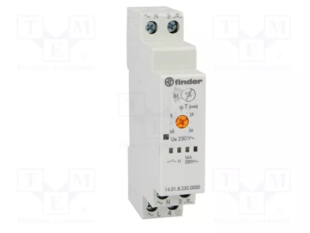 FINDER Automata de escalera para raíl DIN 230VAC 16A