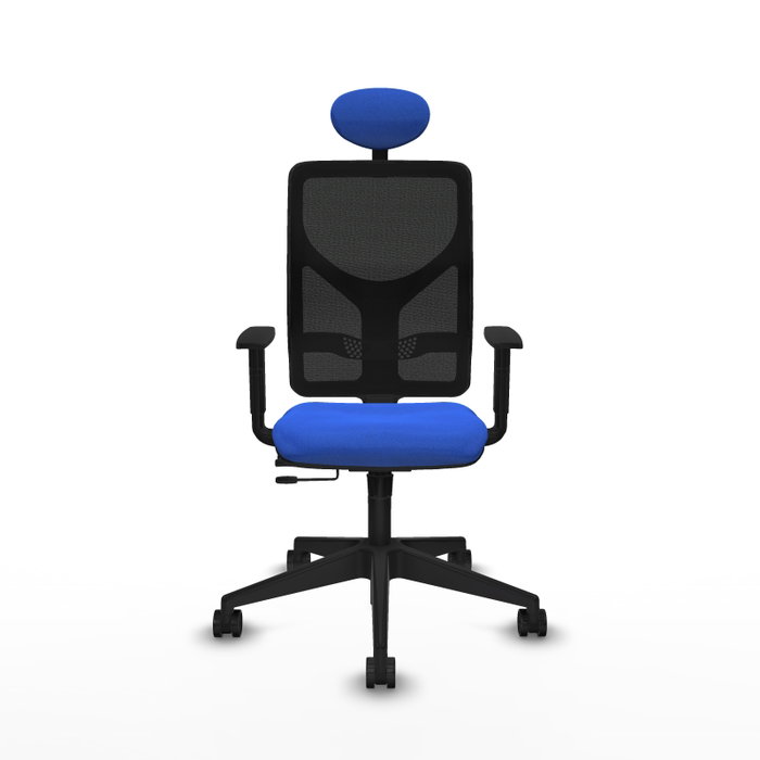 PIQUERAS Y CRESPO Silla de oficina Motilla Azul con Malla Negra PIQUERAS Y CRESPO Silla de oficina Motilla Azul con Malla Negra