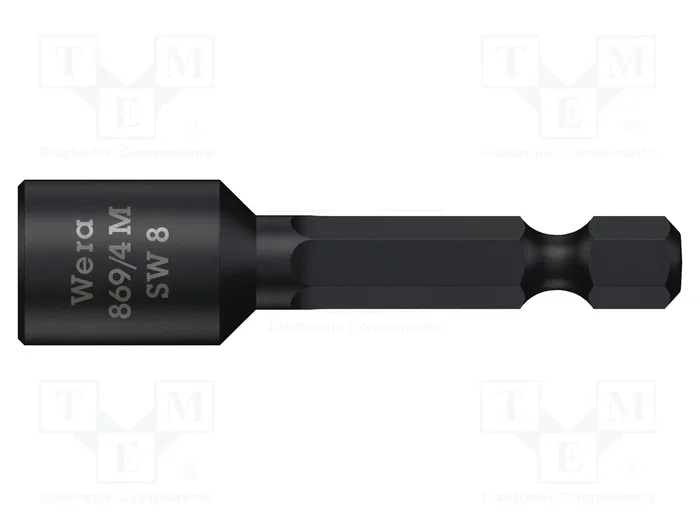 WERA Punta de destornillador tipo vaso 6 ángulos HEX 8mm 1/4 pulgada magnética WERA Punta de destornillador tipo vaso 6 ángulos HEX 8mm 1/4 pulgada magnética