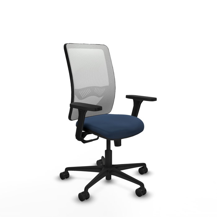 PIQUERAS Y CRESPO Silla de oficina Zulema con mecanismo Sincro, Azul marino y Blanco PIQUERAS Y CRESPO Silla de oficina Zulema con mecanismo Sincro, Azul marino y Blanco