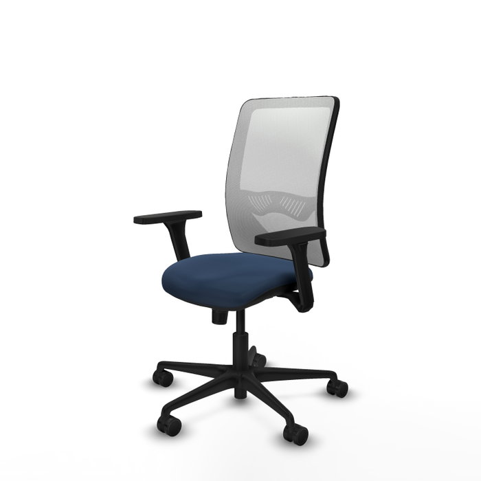 PIQUERAS Y CRESPO Silla de oficina Zulema con mecanismo Sincro, Azul marino y Blanco PIQUERAS Y CRESPO Silla de oficina Zulema con mecanismo Sincro, Azul marino y Blanco
