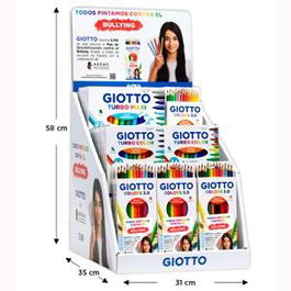 Giotto Expositor De Mesa Todos Pintamos Contra El Bullying F276600 Estuches De Colores Y Rotuladores