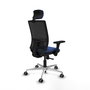 PIQUERAS Y CRESPO Silla de oficina Yunquera con mecanismo Sincro, Azul marino y Negro