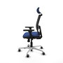 PIQUERAS Y CRESPO Silla de oficina Yunquera con mecanismo Sincro, Azul marino y Negro