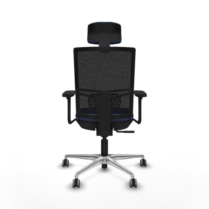 PIQUERAS Y CRESPO Silla de oficina Yunquera con mecanismo Sincro, Azul marino y Negro