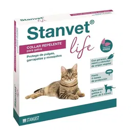 Stanvet Collar Antiparásitos para Gatos Gatitos Repelente Mosquitos Pulgas Garrapatas Duración 4 Meses Waterproof