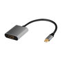 LogiLink Adaptador Mini DisplayPort macho a HDMI hembra 4K/60Hz negro/gris