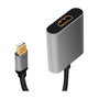 LogiLink Adaptador Mini DisplayPort macho a HDMI hembra 4K/60Hz negro/gris