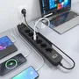 Aisens Regleta de 6 Tomas con Cargador USB 20W (2xUSB-C, 2xUSB-A), Negro ASPS-2A2C17-BK