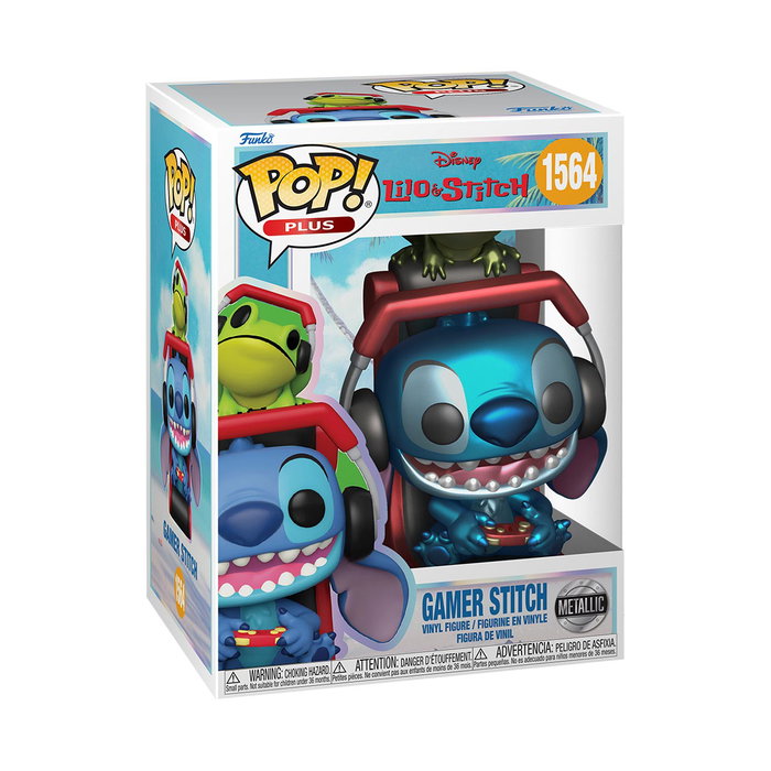 Funko Pop! Plus Gamer Stitch - Lilo & Stitch - Figura Vinilo 10 cm