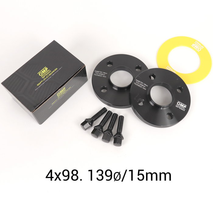 Omp Separadores Doble Centraje 15mm 4x98 CB 58.1 Tornillo M12x1.25 Conico OMPS08341501
