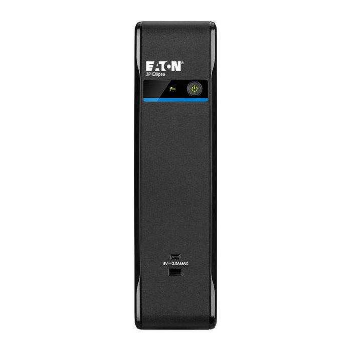 Eaton SAI UPS 3P Ellipse 1700, 1700VA/1040W, Offline/Standby, 8 Salidas AC, USB, Protección Sobrecarga, 0-40°C, Negro