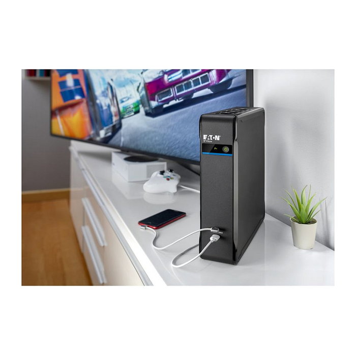 Eaton SAI UPS 3P Ellipse 1700, 1700VA/1040W, Offline/Standby, 8 Salidas AC, USB, Protección Sobrecarga, 0-40°C, Negro