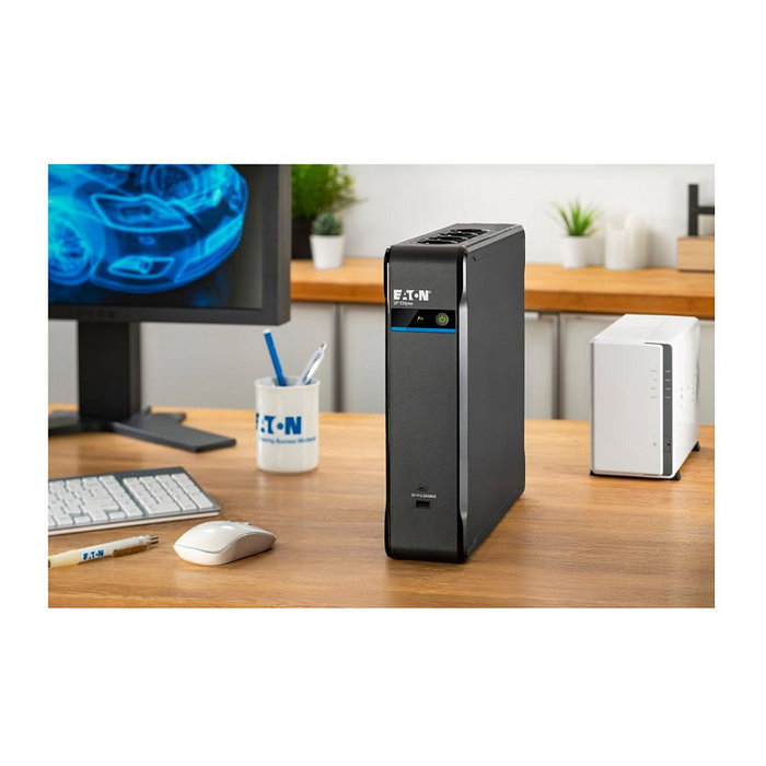 Eaton SAI UPS 3P Ellipse 1700, 1700VA/1040W, Offline/Standby, 8 Salidas AC, USB, Protección Sobrecarga, 0-40°C, Negro