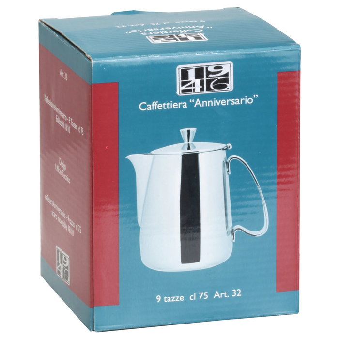 1946 Cafetera Aniversario 750 Ml 9 Tazas Acero Inoxidable 18/10
