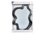 Giftdecor Espejo Forma Negro 80 cm de Alto con Marco de Plástico (Set de 4)