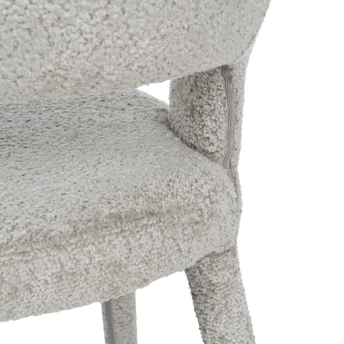 Silla Beige Tejido-Metal 55 X 60 X 80 cm (Set de 2) Silla Beige Tejido-Metal 55 X 60 X 80 cm (Set de 2)