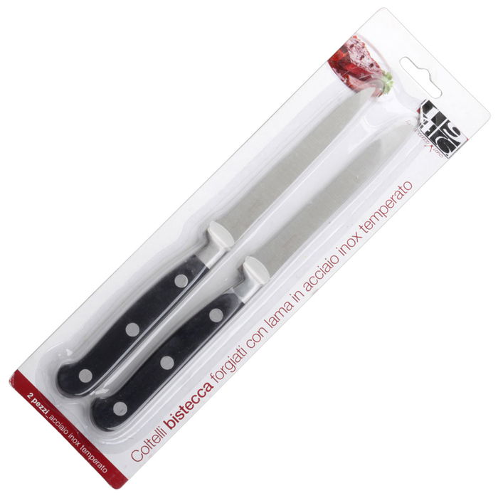 1946 Set 2 Cuchillos Carne Tuttixuno Hoja Acero Inoxidable Mango POM