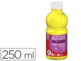 L&b Pintura Acrílica Brillo Amarillo Primario Bote 250 ml Alta Calidad