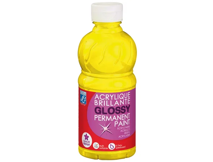 L&b Pintura Acrílica Brillo Amarillo Primario Bote 250 ml Alta Calidad