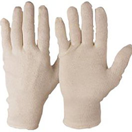JOVIT Guantes Algodon Blanco Talla 8-9 (Set de 10)
