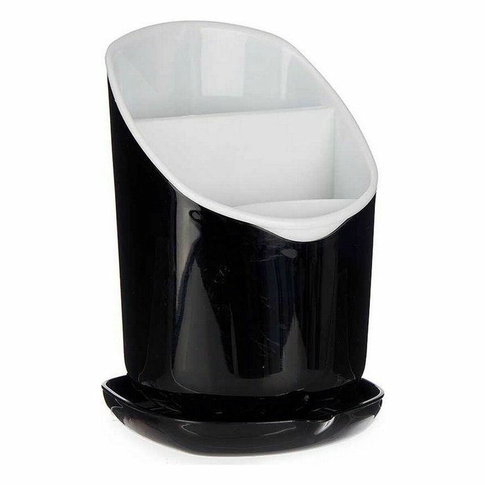 Escurridor para Cubiertos Kinvara Blanco Negro Plástico 12 x 19 x 12,5 cm Esmoquin (12 Unidades)