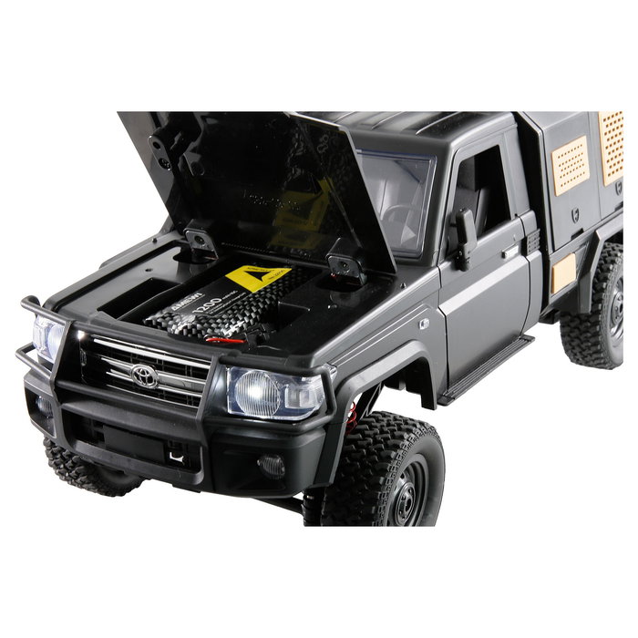 AMEWI RC Crawler Toyota Land Cruiser 4WD 1:12 RTR Negro, Listo para usar, 2.4GHz, Edad recomendada 6+