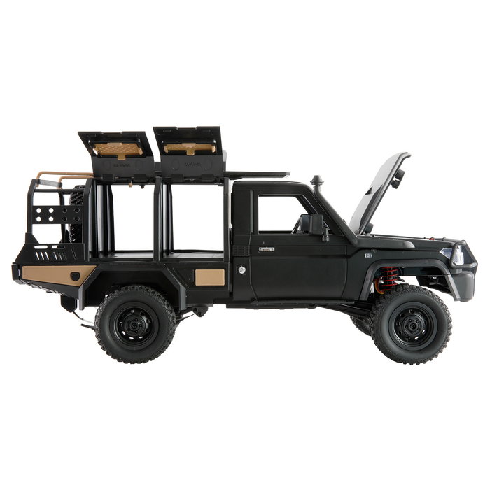 AMEWI RC Crawler Toyota Land Cruiser 4WD 1:12 RTR Negro, Listo para usar, 2.4GHz, Edad recomendada 6+
