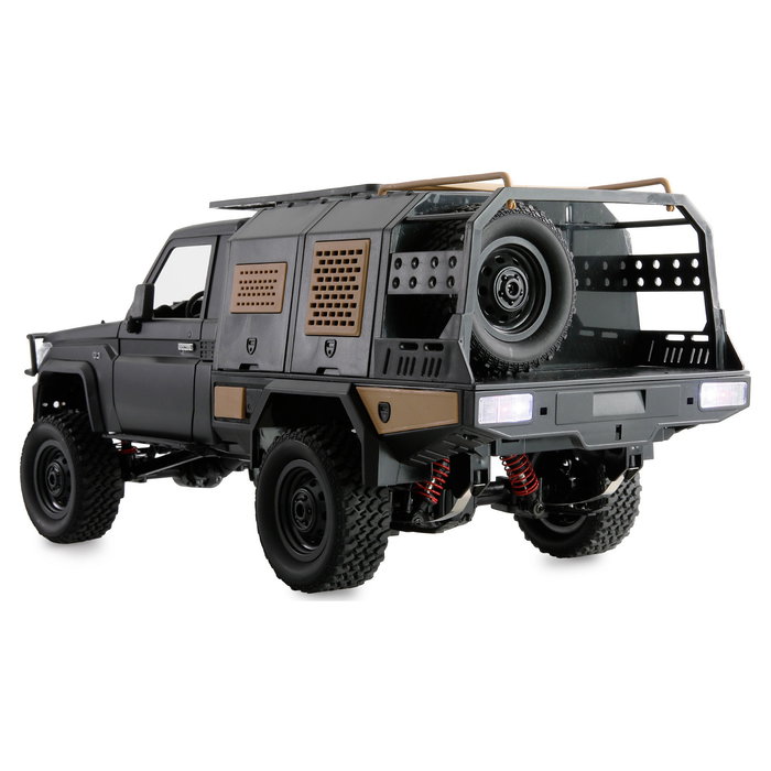 AMEWI RC Crawler Toyota Land Cruiser 4WD 1:12 RTR Negro, Listo para usar, 2.4GHz, Edad recomendada 6+