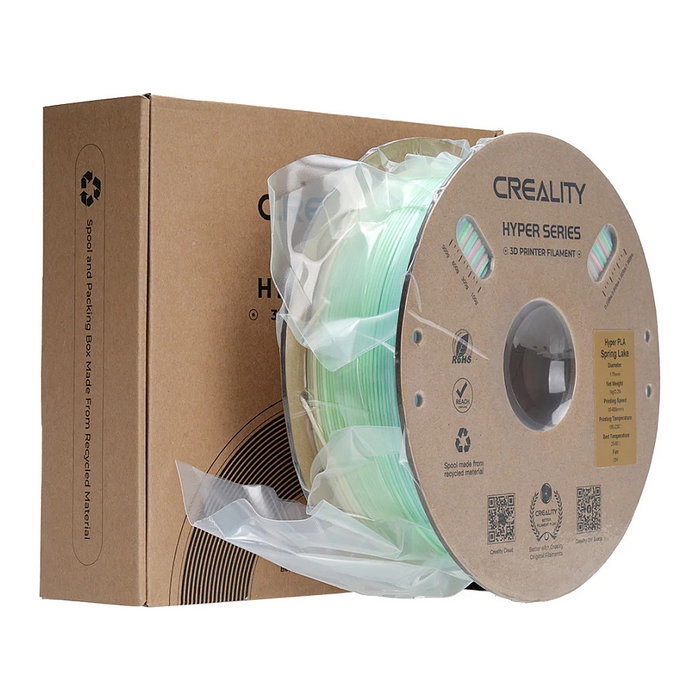 Creality PLA 1,75mm 1kg Filamento 3D Rainbow Spring Lake - 3301010424 - Alta Velocidad de Impresión hasta 300 mm/s