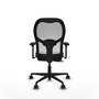 PIQUERAS Y CRESPO Silla de oficina Jorquera con mecanismo Sincro/Traslack, Negro/Blanco