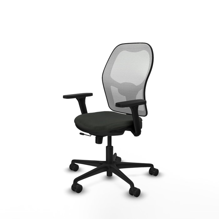PIQUERAS Y CRESPO Silla de oficina Jorquera con mecanismo Sincro/Traslack, Negro/Blanco PIQUERAS Y CRESPO Silla de oficina Jorquera con mecanismo Sincro/Traslack, Negro/Blanco