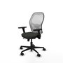 PIQUERAS Y CRESPO Silla de oficina Jorquera con mecanismo Sincro/Traslack, Negro/Blanco