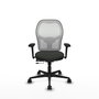 PIQUERAS Y CRESPO Silla de oficina Jorquera con mecanismo Sincro/Traslack, Negro/Blanco