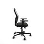 PIQUERAS Y CRESPO Silla de oficina Jorquera con mecanismo Sincro/Traslack, Negro/Blanco