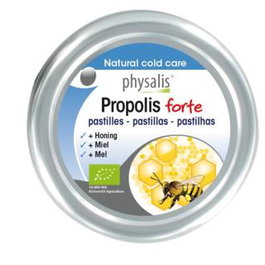 PHYSALIS Propolis Forte Pastillas Masticables 45Gr Bio para Garganta e Inmunidad