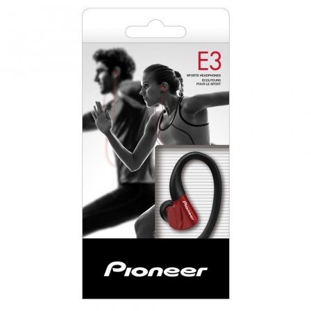 AURICULARES DEPORTIVOS PIONEER SE-E3-R ROJOS - DRIVERS 10MM - 8-22000HZ - 100DB - JACK 3.5MM - TAPONES OÍDO EN 3 TAMAÑOS
