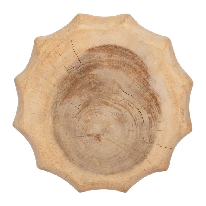 DKD Home Decor Item Home Mesita Auxiliar Natural Madera Mungur 30 x 45 x 30 cm