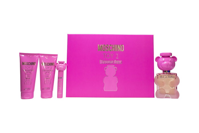 Moschino Toy 2 Bubble Gum Gift Set 100ml EDT + 100ml Shower Gel + 100ml Body Lotion + 10ml EDT Moschino Toy 2 Bubble Gum Gift Set 100ml EDT + 100ml Shower Gel + 100ml Body Lotion + 10ml EDT
