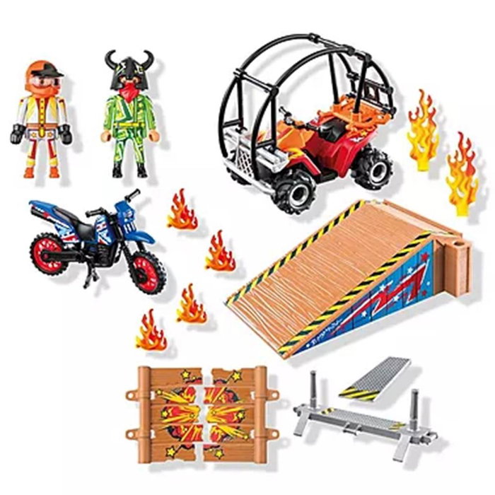 PLAYMOBIL Stunt Show 71808 con Quad y Moto