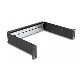 DeLOCK Panel de riel DIN 10″ 1U negro