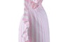 DKD Home Decor Cojín Algodón Reciclado Rosa con Volante de Rayas (Pack de 2)