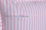 DKD Home Decor Cojín Algodón Reciclado Rosa con Volante de Rayas (Pack de 2)